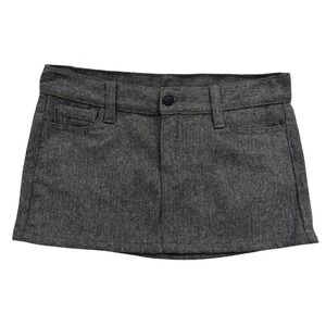 J.GALT SHANGHAI Brandy Melville Womens Grey Wool Blend Mincro Mini Skirt Size S